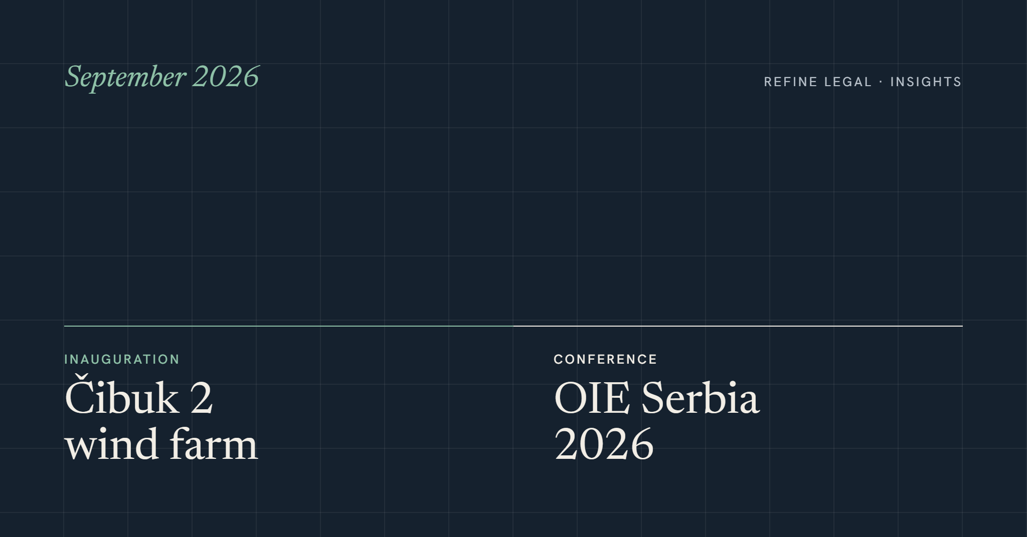 Refine Legal at Čibuk 2 Inauguration and OIE Serbia 2026